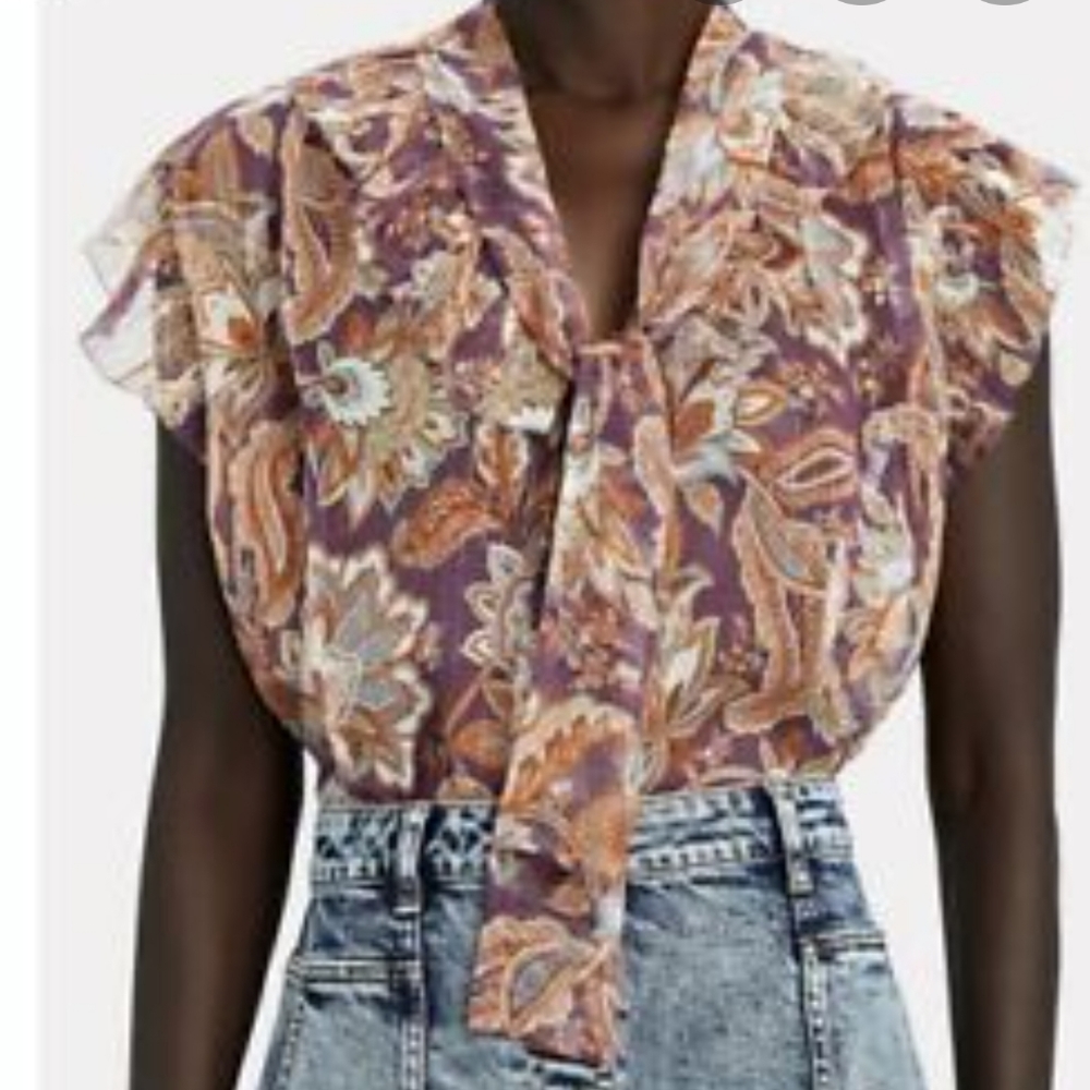 Zimmermann lady beetle paisley top